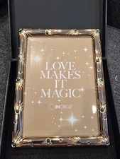 Rare L’OBJET Gold Starburst Green Malachite Frame Neiman Marcus InCircle New IOP