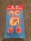 Ohio Art OWL 6 Piece Tin Tea Set  in Original Package Vintage