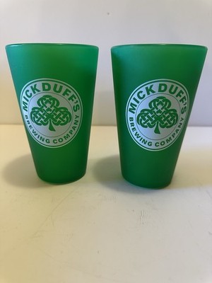 Lot Of 2 Mick Duffs Brewing Company Green Beer Cups Plastic 
