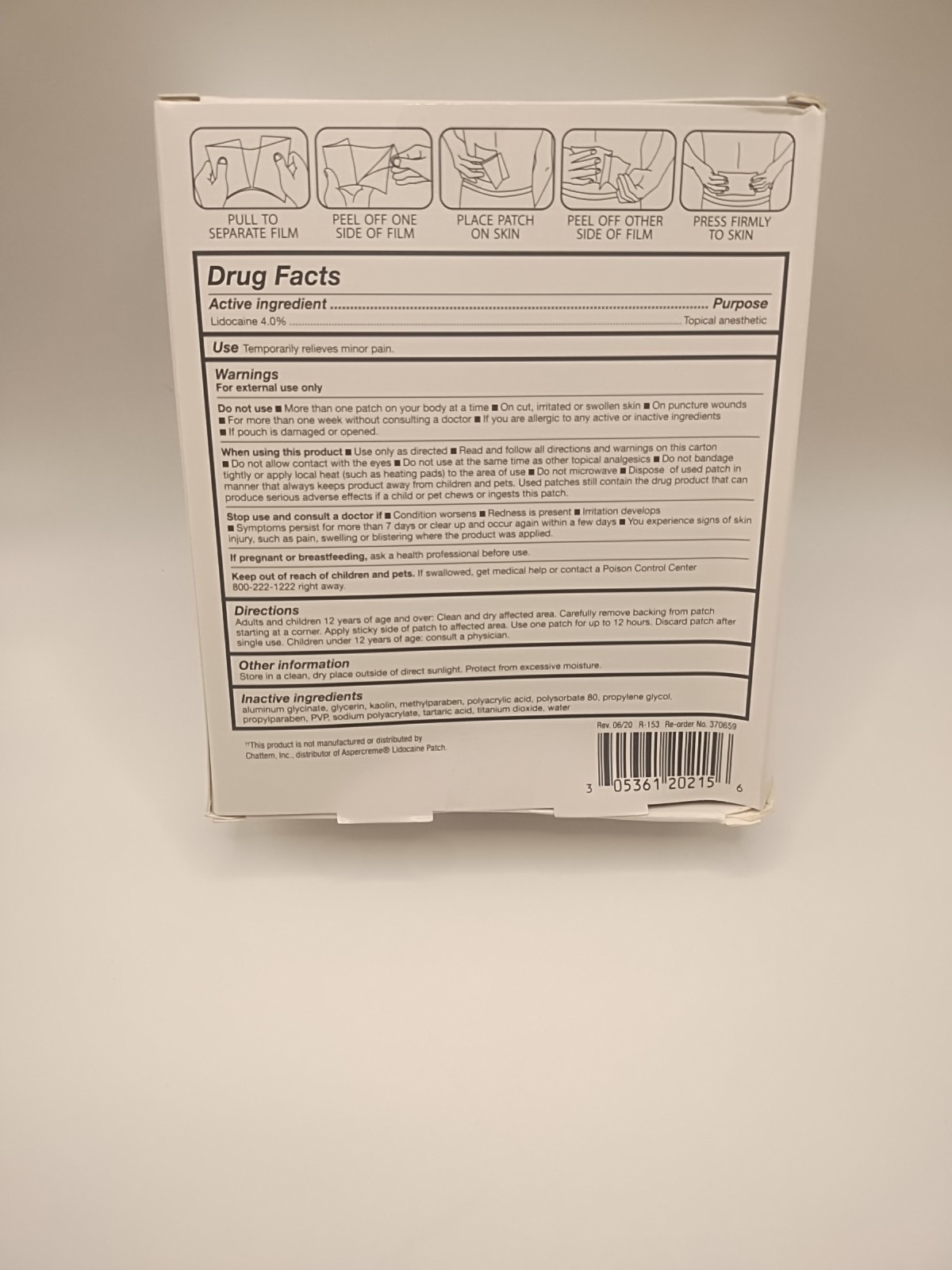 3x Rugby Max Pain Relief Patch 4% 15 Patches Exp:10/2026