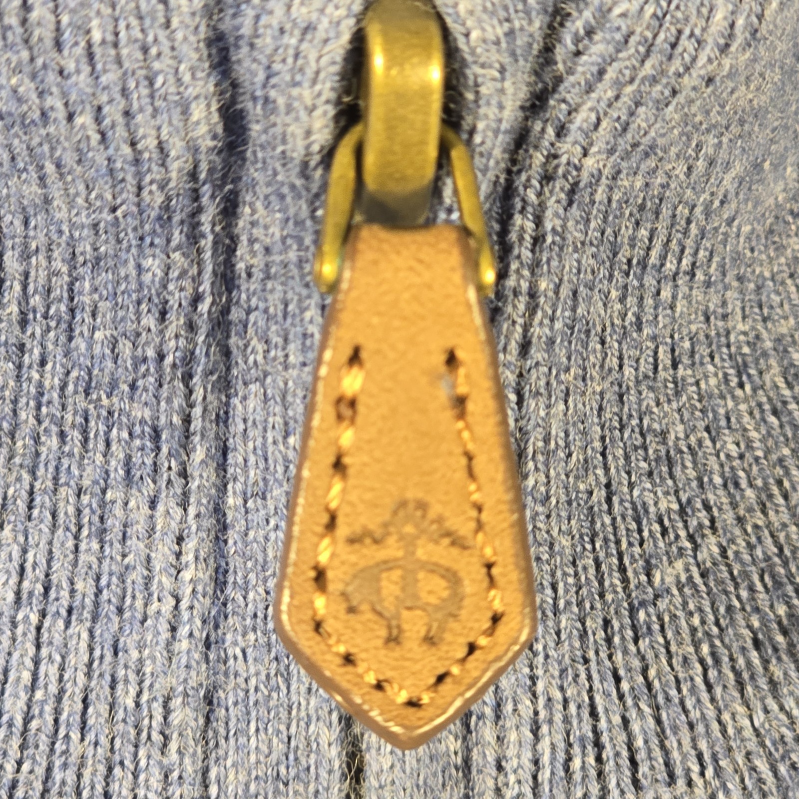 Brooks Brothers Quarter Zip Cotton Cashmere Blue Sweater Pullover Men’s Large thumbnail 4