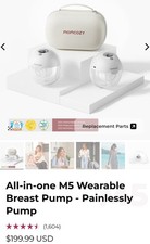Momcozy M5 Double Wearable Breast Pump - White NEW, SEALED