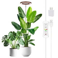 Full Spectrum LED Grow Light for Indoor Plants with Timer  Adjustable Height