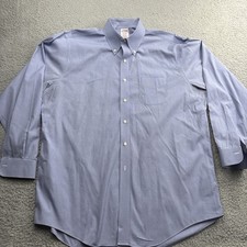 Brooks Brothers Madison Dress Shirt Mens 17 35 L/S Non Iron Supima Cotton