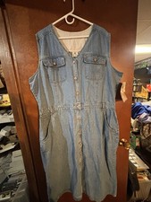 Bill Blass Sleeveless Denim Maxi Dress Plus Size 24W NWT