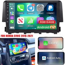 64G For 2016-2020 Honda Civic Android 15 Car Stereo Radio GPS WIFI Apple Carplay