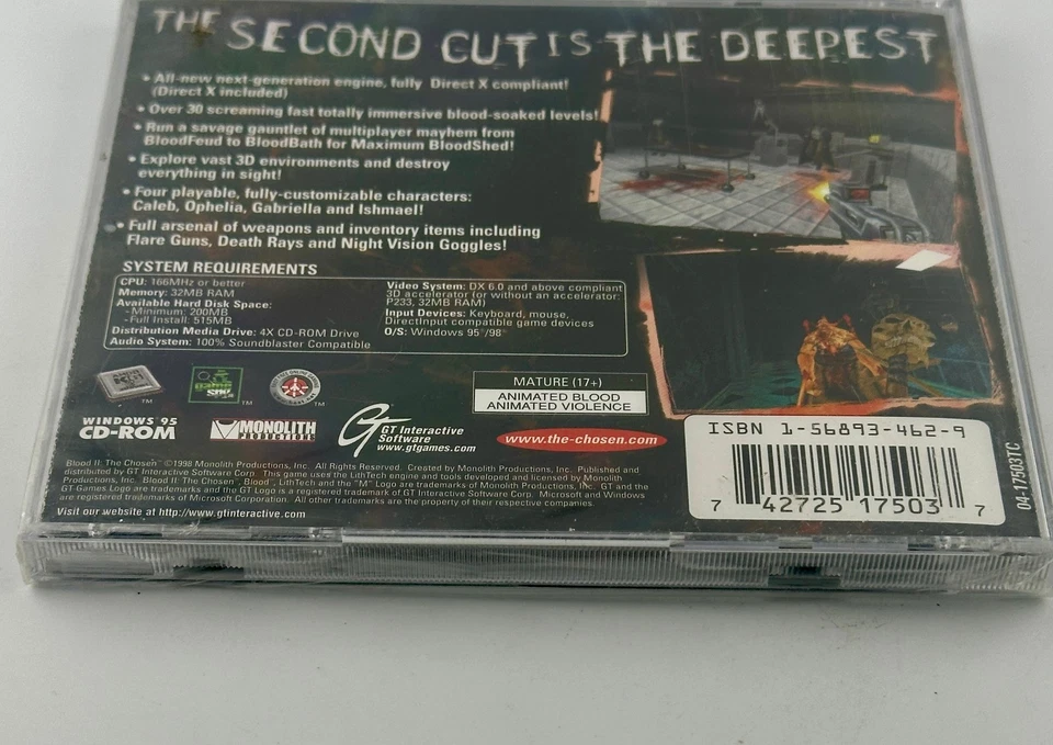 Sealed Blood II: The Chosen PC Game for Windows 95 - CDROM - Vintage Horror FPS - Image 3 of 3