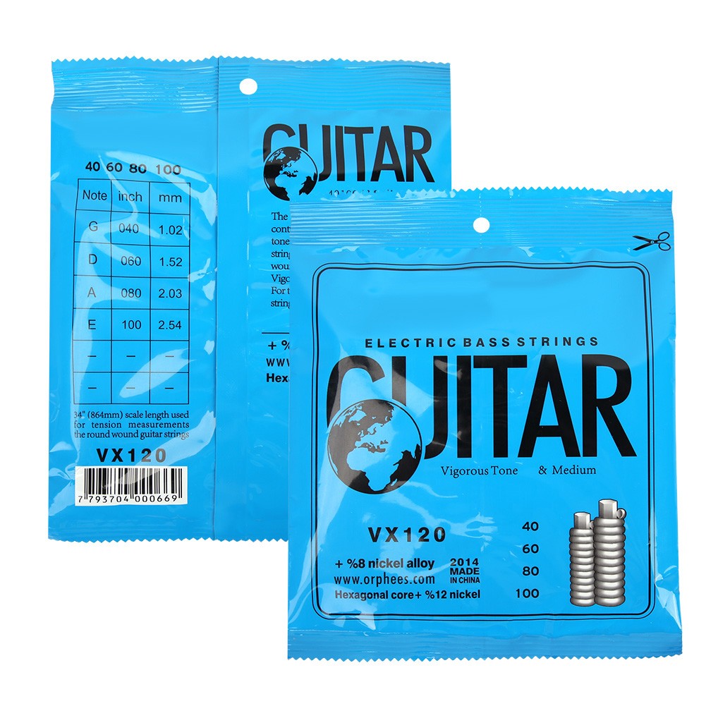 Electric Bass Strings Nickel Alloy 4-String Strings Set Beginner Instrument UK