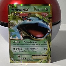 Pokémon Venusaur EX Ultra Rare Full Art Holo 180 HP 1/108 Evolutions English