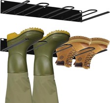 Boot Rack: Boot Hangers Wall Mount Holds 4 Pairs - Metal Wader Hangers Boots ...