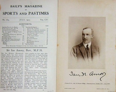 Original alter antiker Druck 1915 Portrait Sir Ian Murray Heathcote Amory 20th
