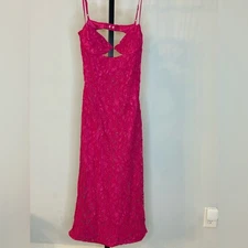 Bardot pink lace dress size small