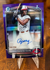 2025 Bowman Draft-Quentin Young 1st Bowman Auto True Purple /250 CPA-QY