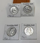 FRANKLIN .900 SILVER HALF DOLLAR, 1962D, HUGE LOOSE LOT of 4 COINS!