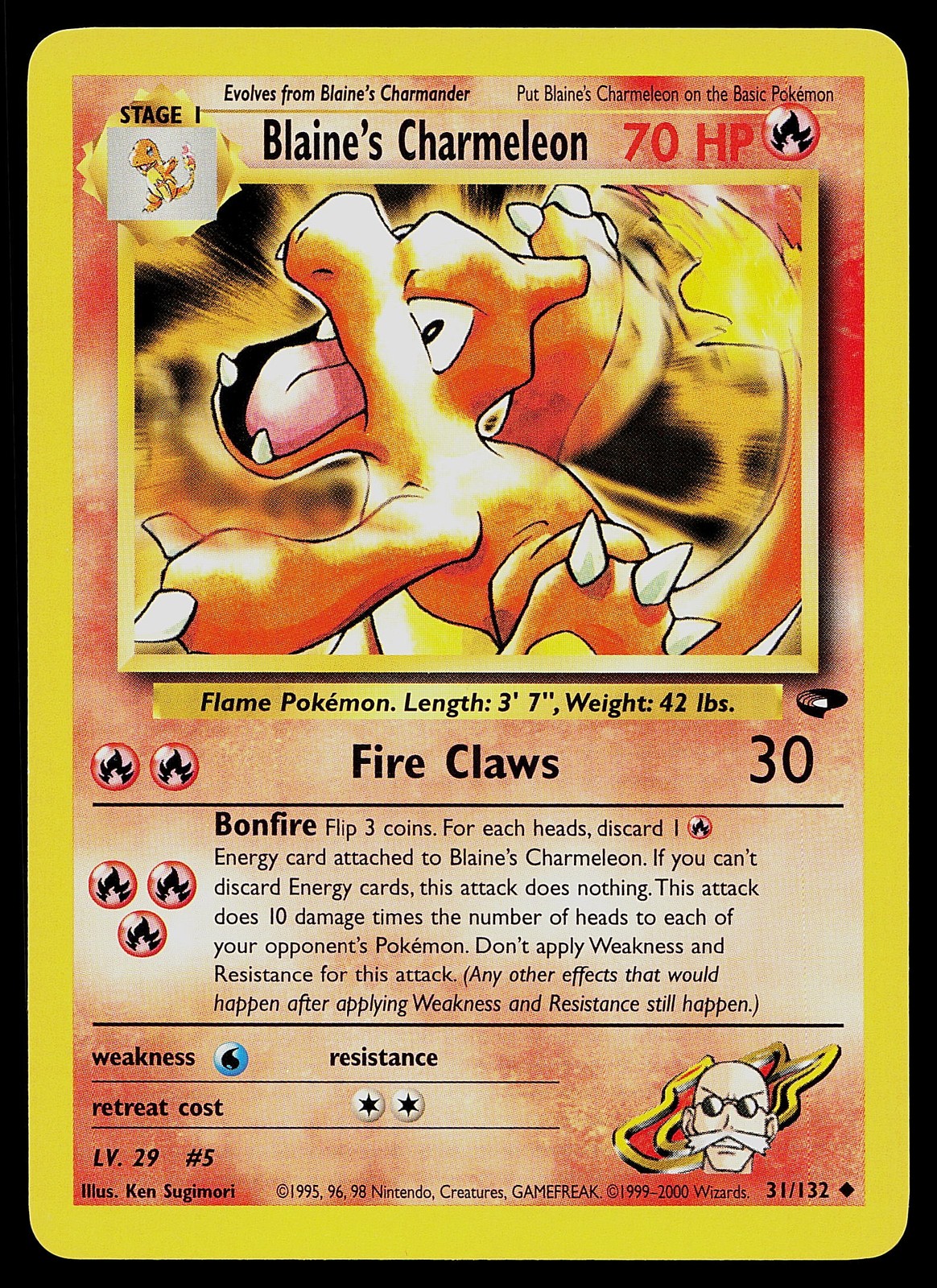 Pokemon Card - Blaine's Charmeleon Gym Challenge 31/132 Uncommon