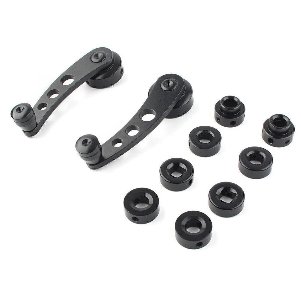 2Pcs Universal Aluminum Alloy Window Handle Winder Riser Winder Crank Riser blk - Imagem 2 de 4