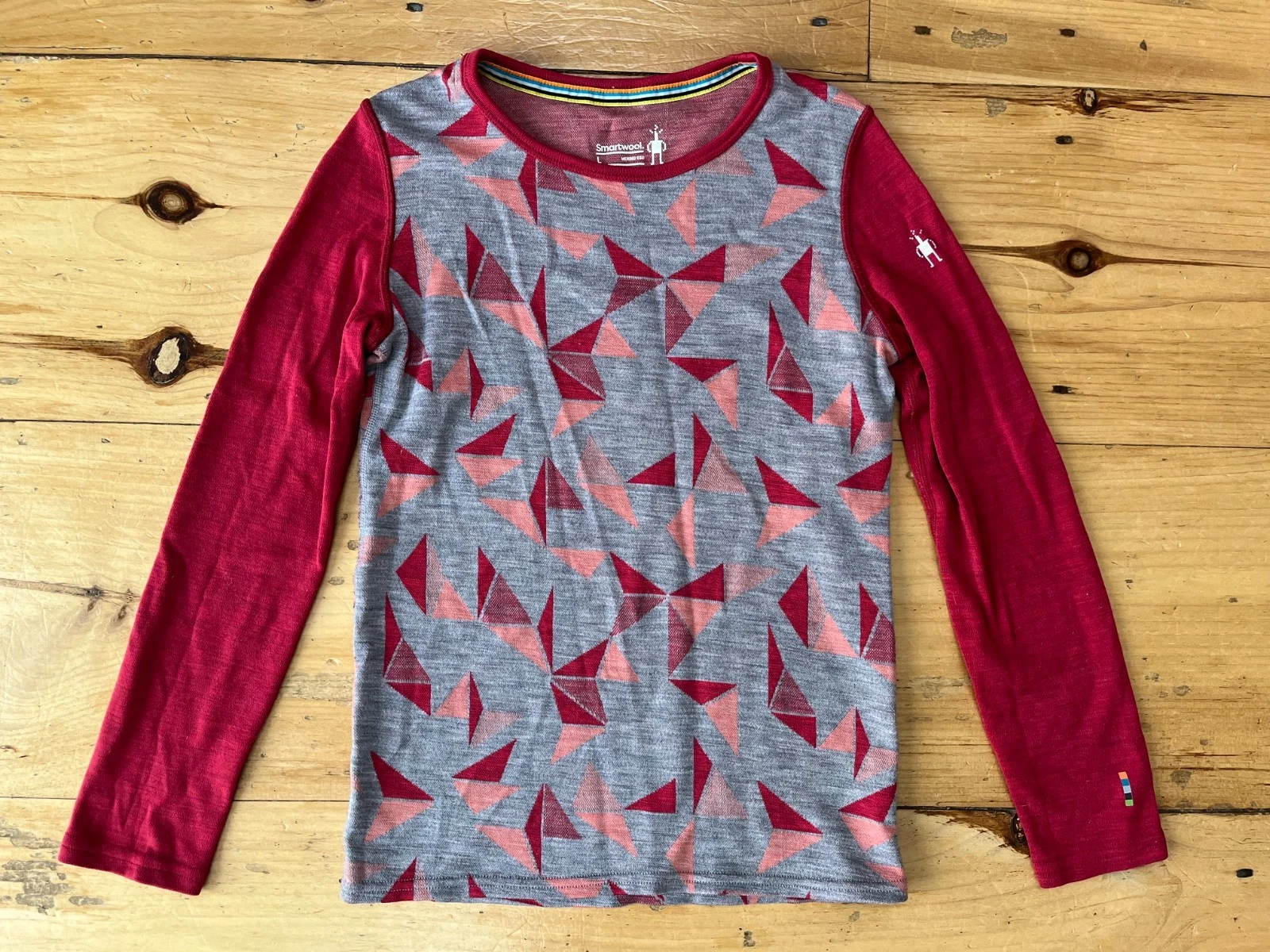 Smartwool Kids Merino 250 Wool Base Layer Crew Neck Long Sleeve, Size Large