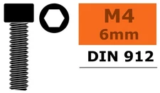 GForce - 4x6mm 10pcs Steel Hedge Head Screws