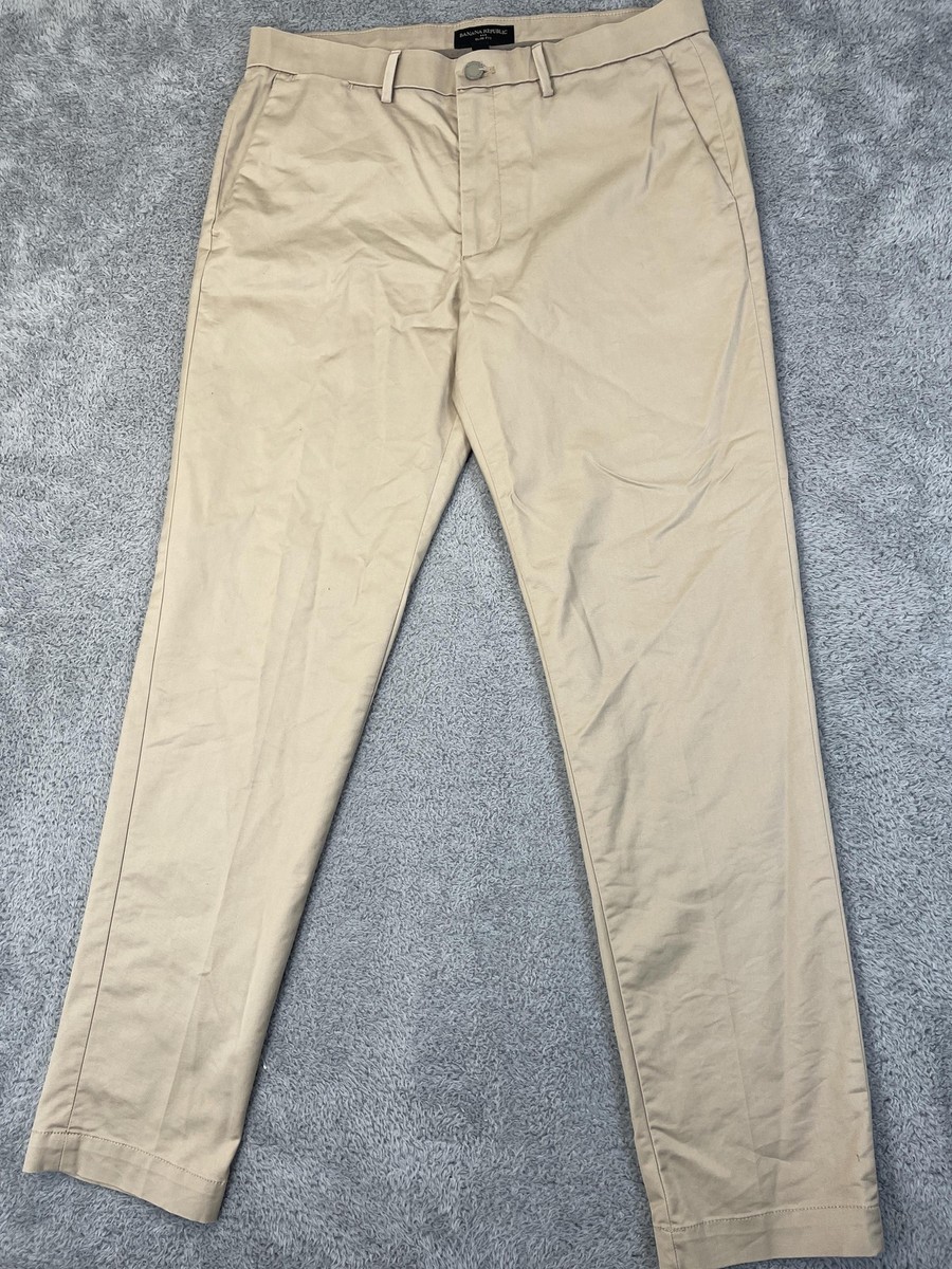 Banana Republic Pants Mens 33x32 Khaki Core Temp Chino Slim Fit