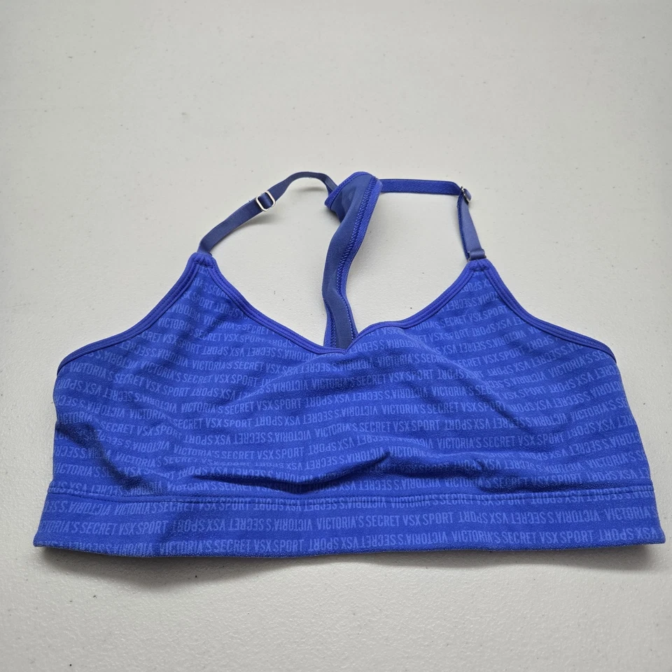 Sujetador deportivo Victoria's Secret para mujer azul medio THE PLAYER espalda deportiva pulóver Foto 4 de 4