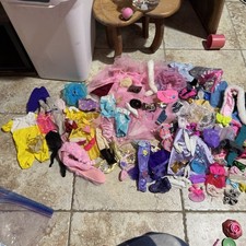 Large VTG Barbie Doll Clothing Lot Over 65 Pieces Jacket Dress PJs Swimsuit 90s
