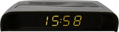 Solar Powered LCD Car Clock, Stick-On Luminous Dashboard Clock with Adjustable B