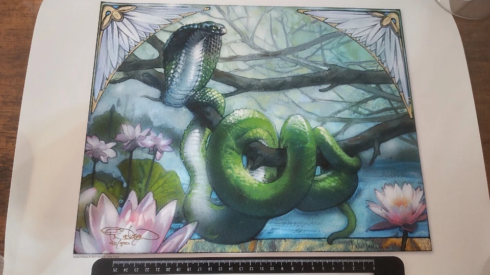 MTG Lotus Cobra Limited Edition Signed Original Art Print No 40 - Image 3 of 4