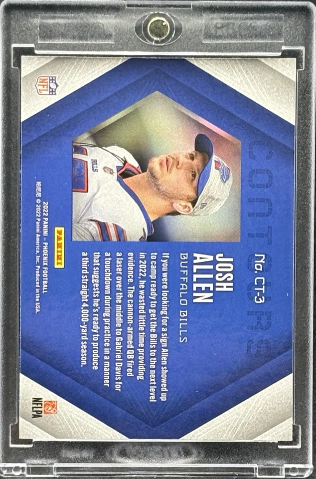 JOSH ALLEN RARE ORANGE REFRACTOR PANINI SSP INVESTMENT CARD BILLS MVP MINT - Image 2 of 2