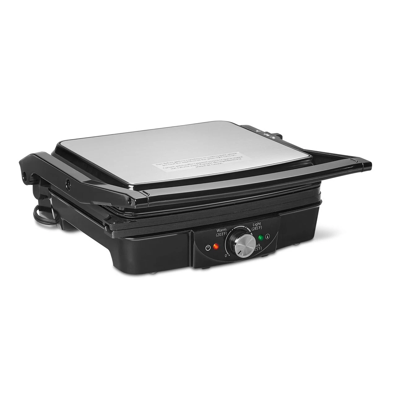 Amazon Basics Panini Press & Electric Indoor Grill with Adjustable Temperature S