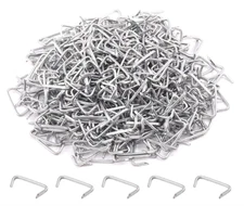 1000 Pcs 3/4" Galvanized Hog Rings, Professional Upholstery Hog Rings Set for Fu