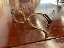 Christian Dior Vintage Optyl Eyeglass Frames 2035-20 Amber Green Cat Eye 54-16