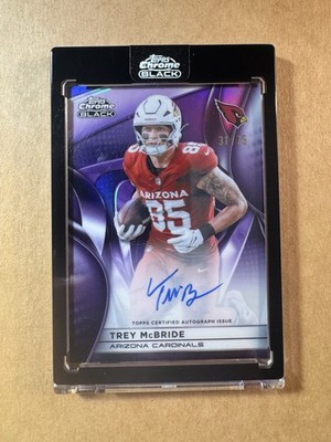 Topps Chrome Black 2025 Trey McBride Arizona Cardinals Auto AU-TM 31/75
