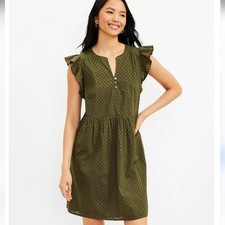 Loft Ruffle Polka Dot Dress XXSP
