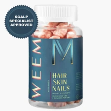 WEEM Hair Skin Nails Gummies – Plant-Based, Clinically Tested Hair Health Blend
