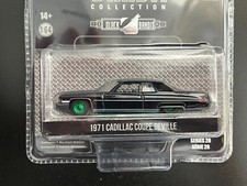 GreenLight Black Bandit S28 1971 Cadillac Coupe DeVille GREEN MACHINE CHASE