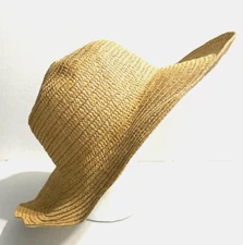 Iman Sun Hat Womens One Size Fits Most Paper Blend Straw Colored