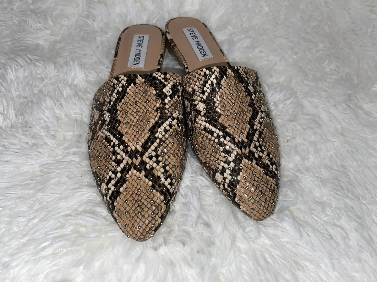 Steve madden snake print best sale mules
