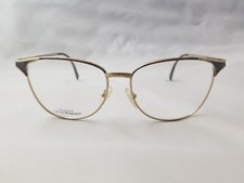 VINTAGE LAURA BIAGIOTTI V179 G43 GOLD BRUSHED GRAY OPTICAL FRAME MADE IN ITALY