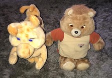 Vintage 1985 Teddy Ruxpin and Grubby - Teddy Needs New Mouth Clip - For Parts