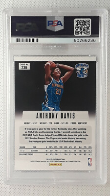 2012-13 Panini Prizm MBA GOLD DIAMOND Anthony Davis #236 PSA 10