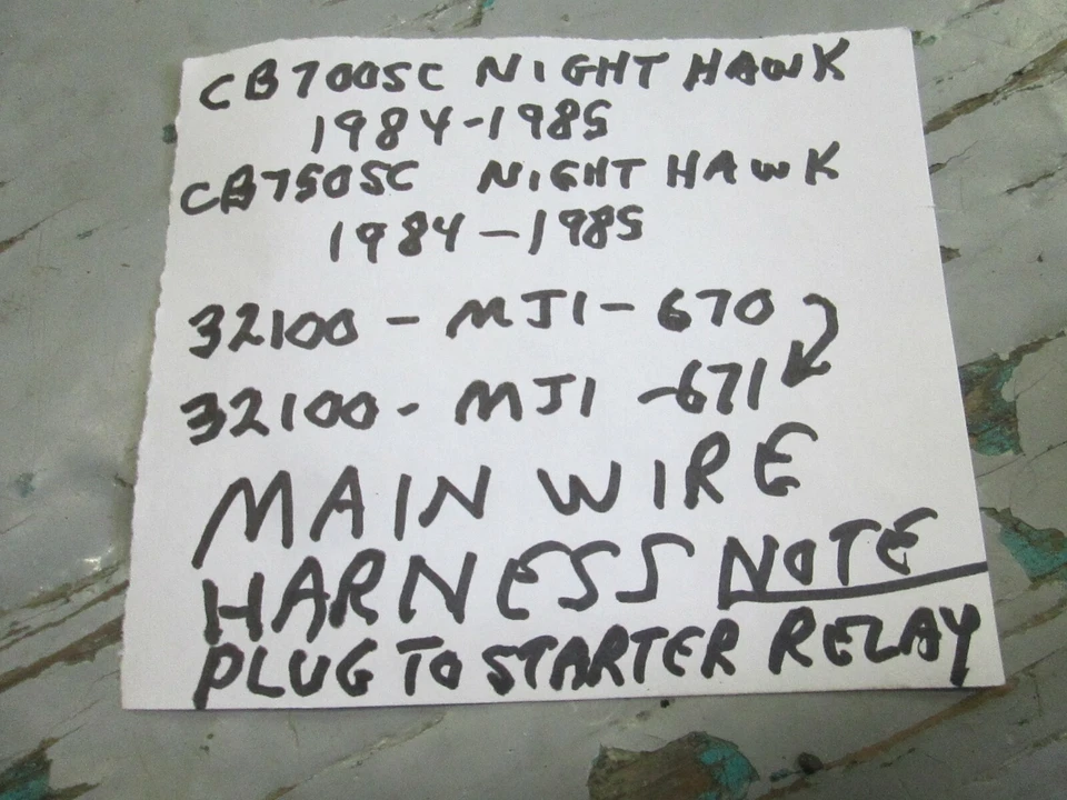 ARNÉS DE CABLES PRINCIPAL HONDA CB700SC / CB750SC NIGHTHAWK, 32100-MJ1-671 Foto 2 de 4