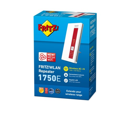 AVM FRITZ!BOX WLAN 1750E Repeater Dual-WLAN AC + N 1.300 MBit/s 5 GHz Händler - Bild 3 von 3