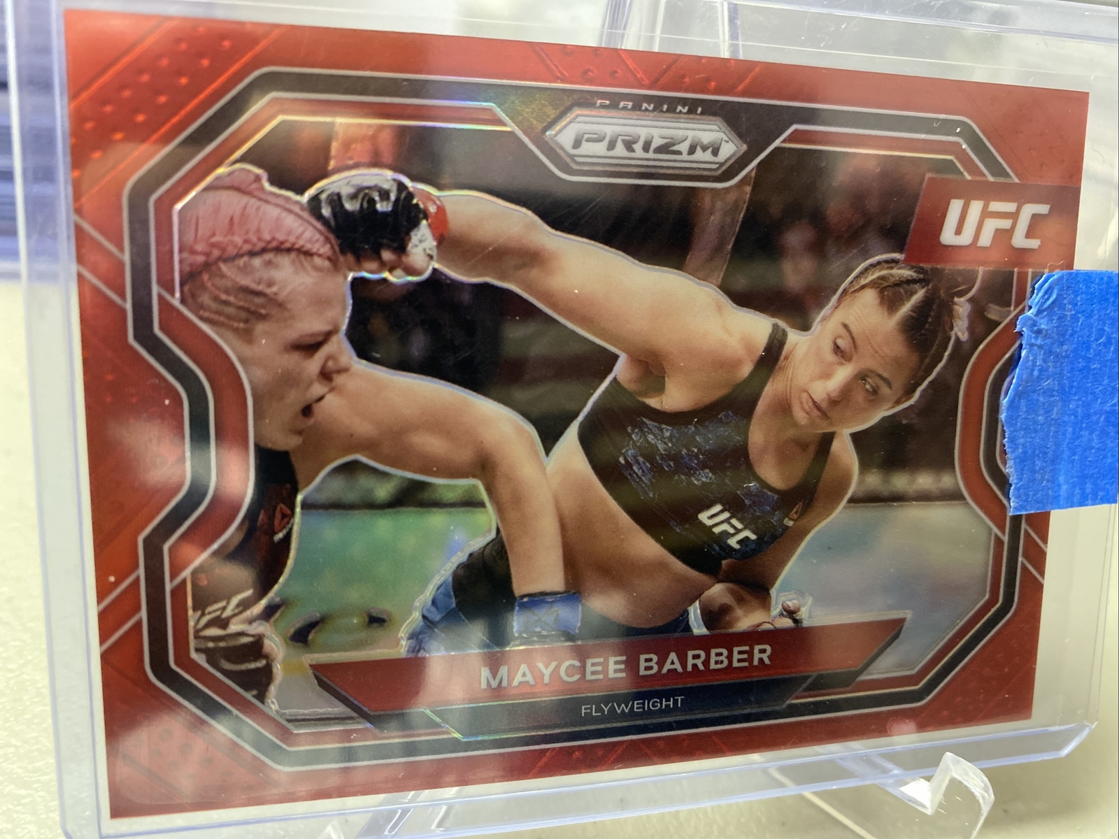 Maycee Barber 2021 Panini Prizm UFC Red Refractor Card 112/275 #163