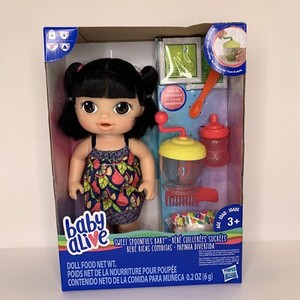Baby Alive Sweet Spoonfuls Doll Black Hair Brown Eyes Girl Pee Poop Eat Drink Ebay Baby Alive Sweet Spoonfuls Doll Black Hair Brown Eyes Girl Pee Poop Eat Drink Ebay