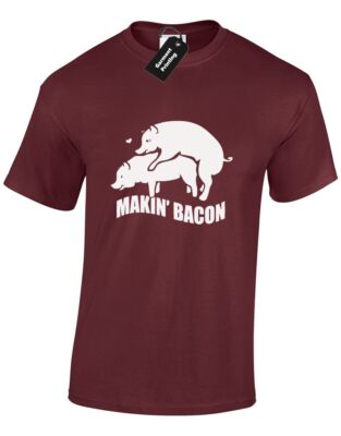 Makin Bacon Amusing Pig Rude Casual Funny Present Unisex T-Shirt