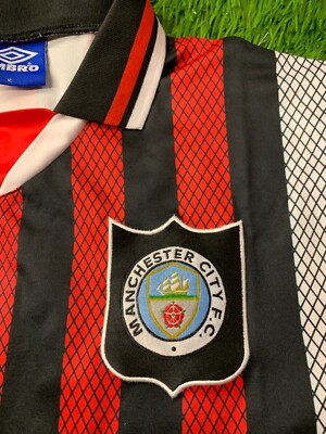 MANCHESTER CITY 1994/1996 RARE FOOTBALL SHIRT JERSEY AWAY