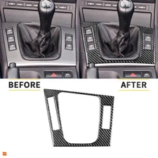 Real Carbon Fiber Gear Shift Panel Cover Trim For BMW 3 Series M3 E46 1998-2005