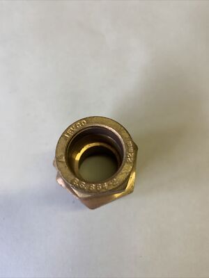 22 mm x 1 Zoll Kegelaußengewinde gerade Messing Kompression Jevco