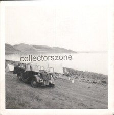 1950's Ford Estate Car People Camping Original Photo 3.5 x 3.5 inch