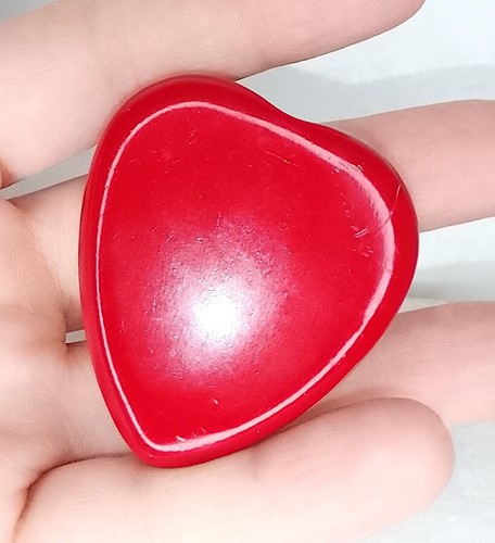 CUORE ROSSO 80s scatola in latta miniatura - tiny heart shaped red tin box - 第 1/5 張圖片